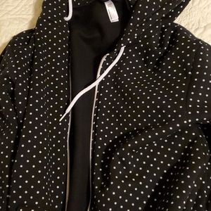 American Apparel black polka dot hoodie